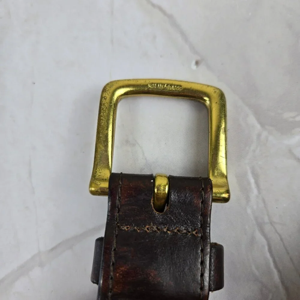 Vineyard Vines Sz 36 Men’s Heavy Canvas Woven Belt Knights Graphic Gold Hardware